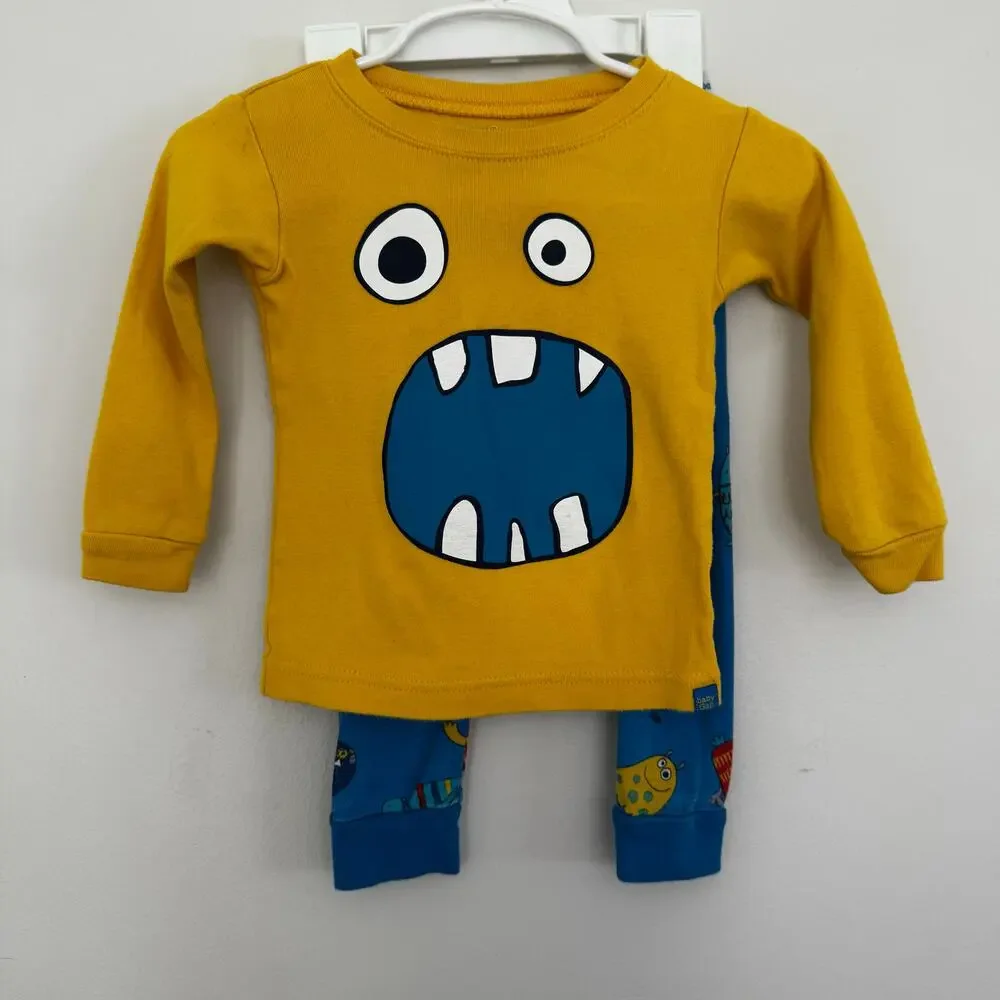babyGAP Fitted Monster Pajama Sets, Bundle Includes 2 Pair